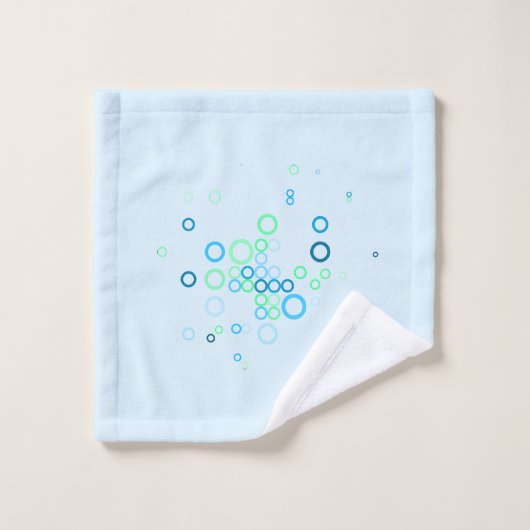 Blauwe handdoekset voor bubelpatroon bad handdoek (Wasdoekje)