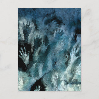 Blauwe Handen Briefkaart