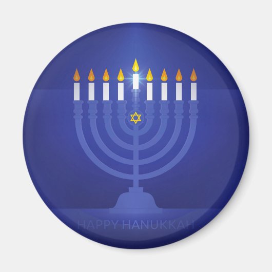 blauwe hanukka magneet (Voorkant)