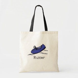 Blauwe hardloopschoen - Hardloper Tote Bag