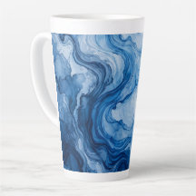 Blauwe Harmonieuze Stroom Blauwe Witte Abstracte