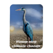 Blauwe haron in droogte magneet (Verticaal)