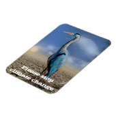 Blauwe haron in droogte magneet (Linkerzijde)