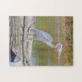 Blauwe haronpuzzel legpuzzel (Horizontaal)