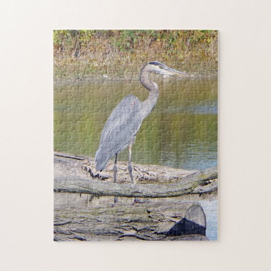 Blauwe haronpuzzel legpuzzel (Verticaal)