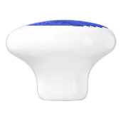 Blauwe hartdraak op wit keramische knop (Zijkant)