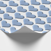 Blauwe harten cadeaupapier (Hoek)