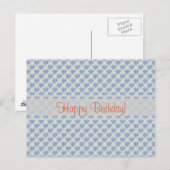 Blauwe harten Gefeliciteerd! Briefkaart (Voorkant / Achterkant)