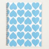 Blauwe harten patroon, Romantisch, Liefde Planner (Voorkant)