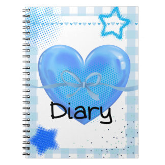 💙 Blauwe harten & sterren Mooie agenda ⭐ Notitieboek