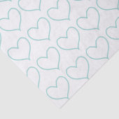  blauwe harten tissuepapier (Detail)