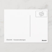 Blauwe harten Welkom Home! Briefkaart (Achterkant)