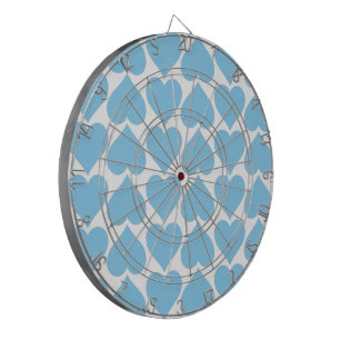 Blauwe Hartjes Patroon, Romantisch, Liefde Dartbord