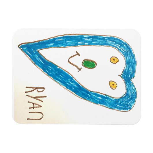 Blauwe hartmagneet magneet (Horizontaal)