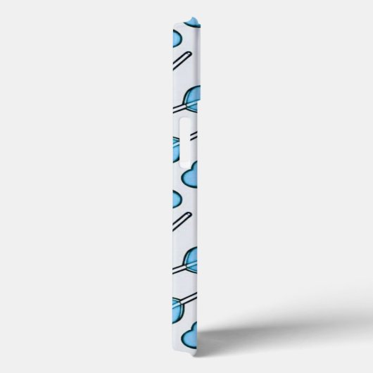Blauwe hartvormige Lollipops Case-Mate iPhone Case (Achterkant / Rechts)