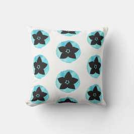 Blauwe Hawaïaanse bloem Kussen