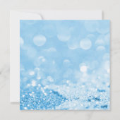 BLAUWE HAWAÏAN BUBBLES & CRYSTALS BIRTHDAPPARTIJ KAART (Achterkant)