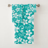 BLAUWE HAWAII (BLAUWGROEN) BATH TOWEL SET BAD HANDDOEK (Insitu)