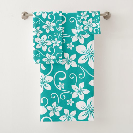 BLAUWE HAWAII (BLAUWGROEN) BATH TOWEL SET BAD HANDDOEK (Insitu)