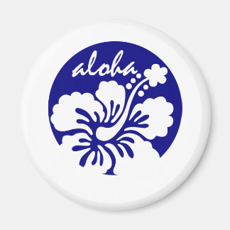 Blauwe Hawaii-bloem Magneet