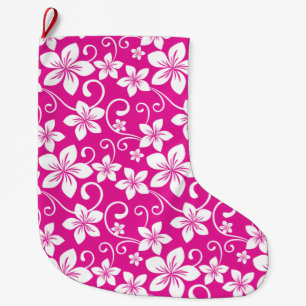 BLAUWE HAWAII (HOT PINK) GROTE KERSTSOK