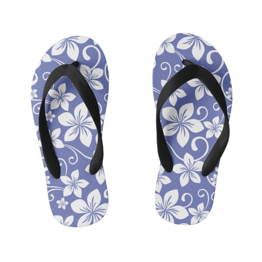 BLAUWE HAWAII (PERIWINKEL) KINDER TEENSLIPPERS (Voetbed)