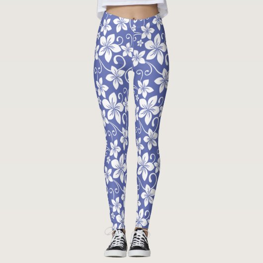 BLAUWE HAWAII (PERIWINKEL) LEGGINGS (Voorkant)