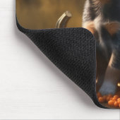 Blauwe Heeler Puppy Herfst Delight Pompoen Muismat (Hoek)