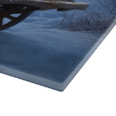 Blauwe Heeler Sneeuwslee Kerstdecoratie Snijplank (Hoek)