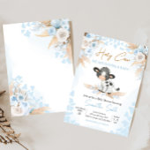 Blauwe Heilige Koe Baby shower Kaart