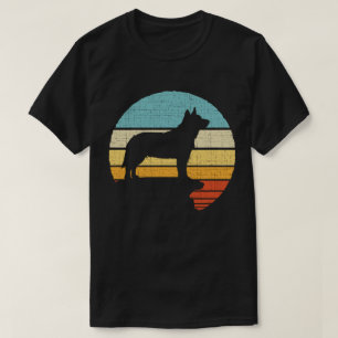 Blauwe heler Australisch vee hond retro hond puppy T-shirt