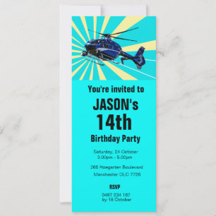 Blauwe helikopter kaart