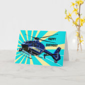 Blauwe helikopter kaart (Gele Bloem)