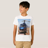 Blauwe helikopter t-shirt (Voorkant volledig)