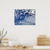 Blauwe hemden en witte wolken poster (Keuken)