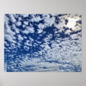Blauwe hemden en witte wolken poster (Voorkant)