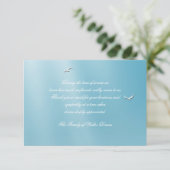 Blauwe hemel Bereavement Dank je Notecard Bedankkaart (Staand voorkant)