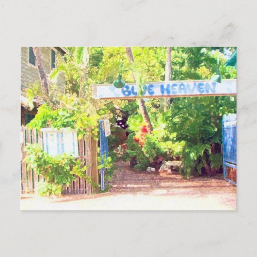 Blauwe hemel briefkaart (Voorkant)