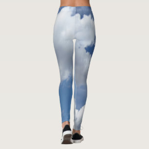 Blauwe hemel Clouds I + jouw tekst & ideeën Leggings
