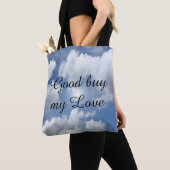 Blauwe hemel Clouds I + jouw tekst & ideeën Tote Bag (Dichtbij)