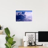 Blauwe hemel door wolken poster (Thuiskantoor)