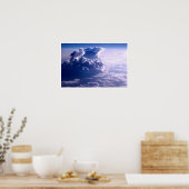 Blauwe hemel door wolken poster (Keuken)