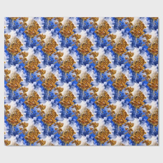 Blauwe hemel en Abstract kunstpatroon voor wolken Cadeaupapier (Vlak)