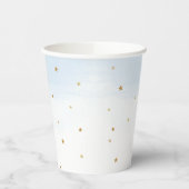 Blauwe hemel en gouden sterren Papieren kopjes Papieren Bekers (Links)