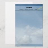 Blauwe hemel en witte wolken. briefpapier (Voorkant / Achterkant)