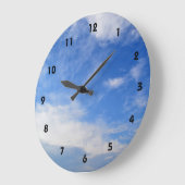 Blauwe hemel en wolken grote klok (Hoek)