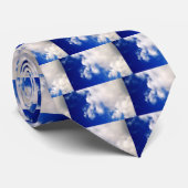 Blauwe hemel en wolken stropdas (Opgerold)