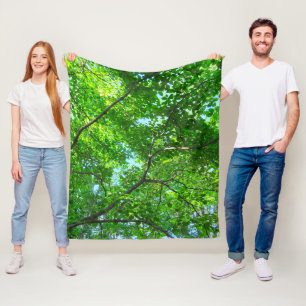 Blauwe hemel fleece deken