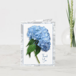 Blauwe Hemel Hortensia op Steel Bedankkaart