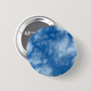 Blauwe hemel met Clouds-Natuur Ronde Button 5,7 Cm